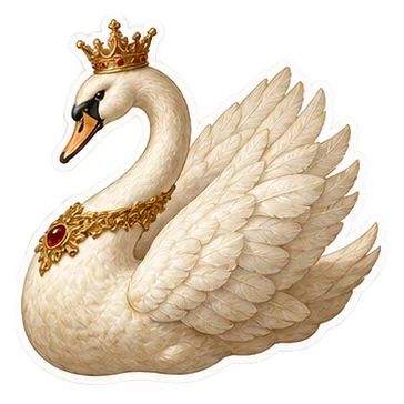 A swan sticker